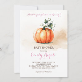 Eine kleine Pumpkin Herbst Babydusche Einladung