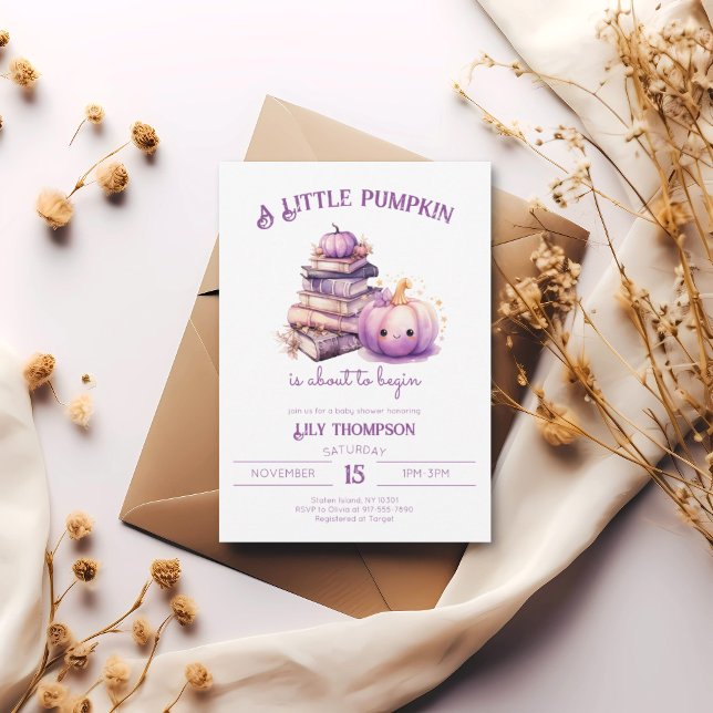 Eine kleine Pumpkin Herbst Babydusche Einladung (Von Creator hochgeladen)