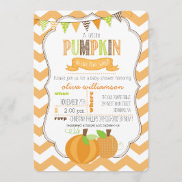 Eine kleine Pumpkin-Kinderdusche Einladung