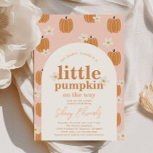 Eine kleine Pumpkin-Kinderdusche Einladung