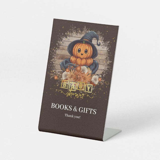 Eine kleine Pumpkin Niedliche Kawaii Glitzer Kinde Sockelschild (Vorderseite)
