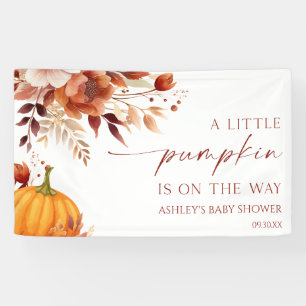 Eine kleine Pumpkin Rusty Burgundy Floral Baby Dus Banner