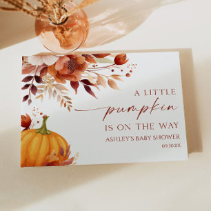 Eine kleine Pumpkin Rusty Burgundy Floral Baby Dus Gästebuch