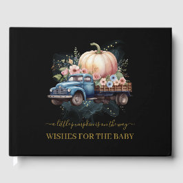 Eine kleine Pumpkin Wasserfarbe Truck Baby Dusche Gästebuch