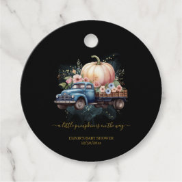 Eine kleine Pumpkin Wasserfarbe Truck Baby Dusche Geschenkanhänger