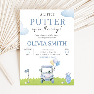 Eine kleine Putter-Golf-Baby-Party Einladung