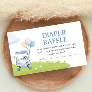 Eine kleine Putter-Golf-Baby-Party-Windel-Raffel Begleitkarte