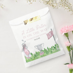 Eine kleine Putter Pink Golf Baby Dusche Geschenktütchen