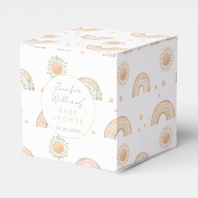 Eine kleine Röntgen-Sonne Retro Baby Dusche Gefäll Geschenkschachtel (Vorderseite)