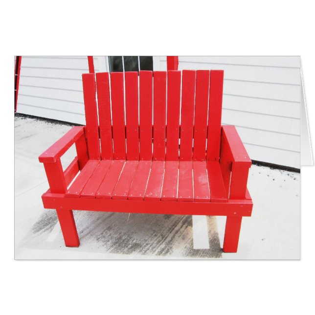 Eine kleine rote Bank (Vorderseite (Horizontal))