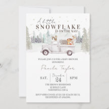 Eine kleine Schneeflocke auf der Way Baby Dusche