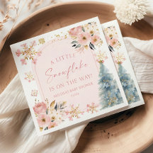 Eine kleine Schneeflocke Pink Winter Baby Dusche