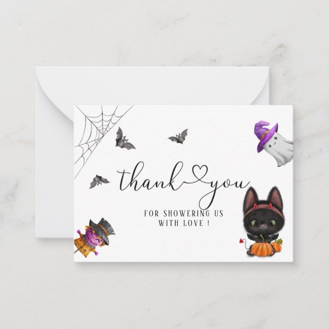 Eine kleine schwarze Katze Mitteilungskarte (Vorderseite)