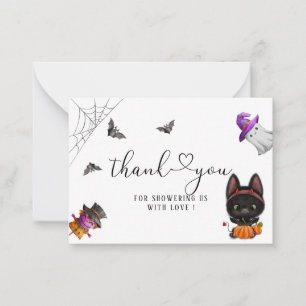 Eine kleine schwarze Katze Mitteilungskarte