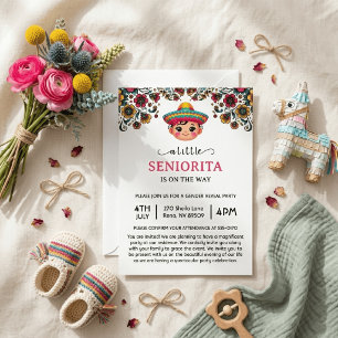 Eine kleine Señorita ist auf dem Weg Baby Shower Einladung