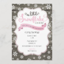 Eine kleine Snowflake-Baby-Dusche Einladung