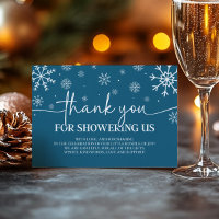 Eine kleine Snowflake Babydusche Danke Karte