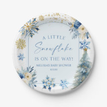 Eine kleine Snowflake Blue Winter Baby Dusche