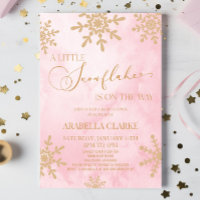 Eine kleine Snowflake Winter Wonderland Baby Dusch