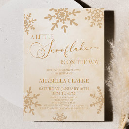 Eine kleine Snowflake Winter Wonderland Baby Dusch Einladung