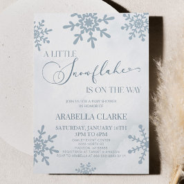 Eine kleine Snowflake Winter Wonderland Baby Dusch Einladung