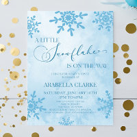 Eine kleine Snowflake Winter Wonderland Baby Dusch
