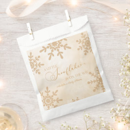 Eine kleine Snowflake Winter Wonderland Baby Dusch Geschenktütchen