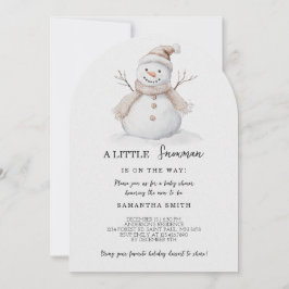 Eine kleine Snowman Baby Dusche Weihnachts-Einladu Einladung