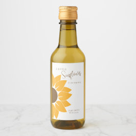 Eine kleine Sonnenblume ist auf dem Weg Mini-Weine Weinetikett