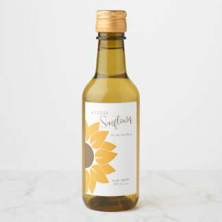 Eine kleine Sonnenblume ist auf dem Weg Mini-Weine Weinetikett