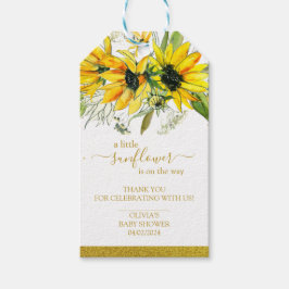 Eine kleine Sonnenblumendusche Geschenkanhänger