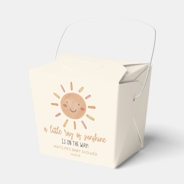 Eine kleine Sonnenstraße mit gelber Sonnendusche Geschenkschachtel (Vorderseite)
