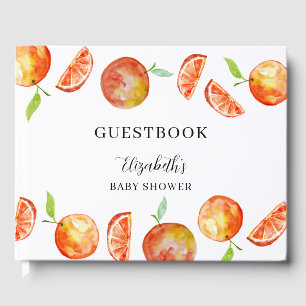 Eine kleine Süsse auf der Way Baby Dusche Orange Gästebuch