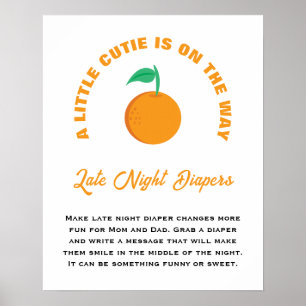 Eine kleine Süsse Babydusche Spät-Nachttaucher Poster