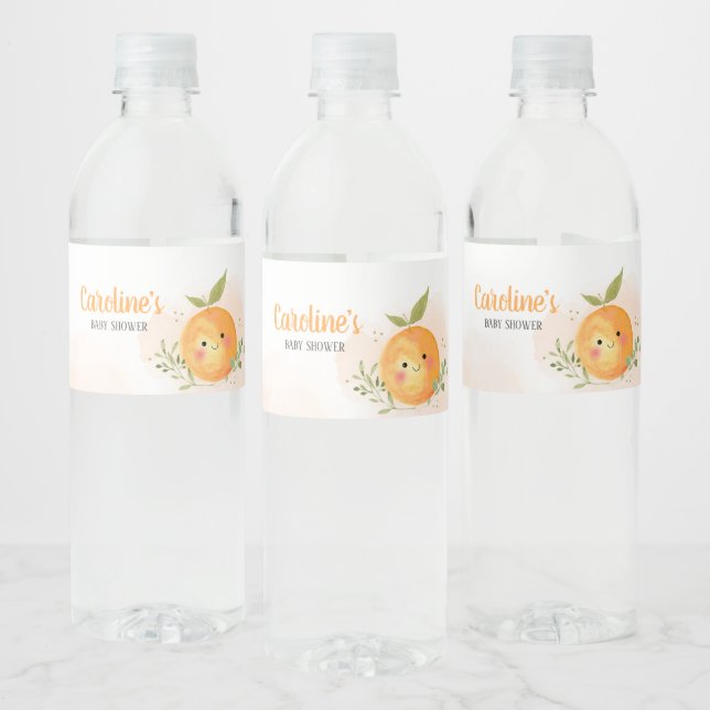Eine kleine Süsse Citrus Orange Babydusche (Flaschen)
