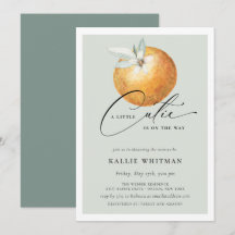 Eine kleine Süsse Citrus Orange Babydusche