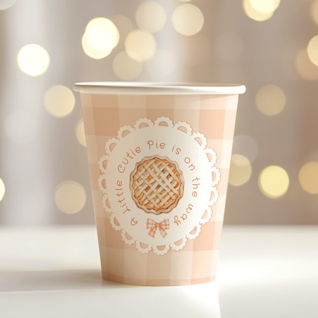 Eine kleine Süsse geschlechtsneutral Bow Babydusch Pappbecher (Von Creator hochgeladen)