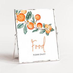 Eine kleine Süsse ist auf dem Weg Orange Food Poster