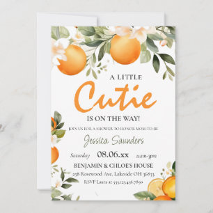 Eine kleine Süsse ist auf dem Weg zur Citrus Baby Einladung