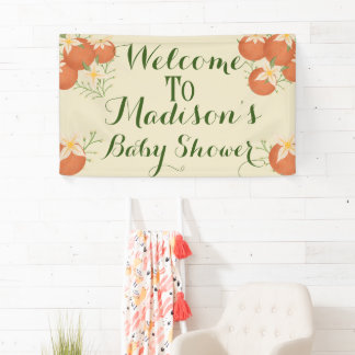 Eine kleine Süsse ist unterwegs Orange, Sage Banner