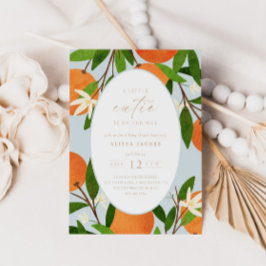 Eine kleine Süsse | Moderne Blue Neutral Baby Dusc Einladung