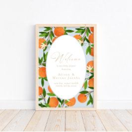 Eine kleine Süsse | Modernes Blue Welcome Sign Pos Poster