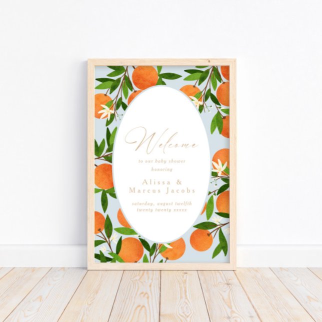 Eine kleine Süsse | Modernes Blue Welcome Sign Pos Poster (Von Creator hochgeladen)