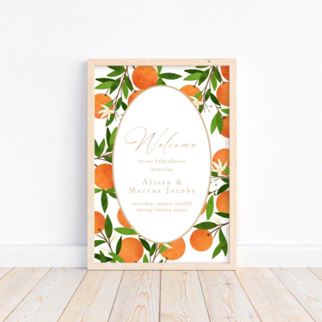 Eine kleine Süsse | Modernes Citrus Begrüßungszeic Poster (Von Creator hochgeladen)