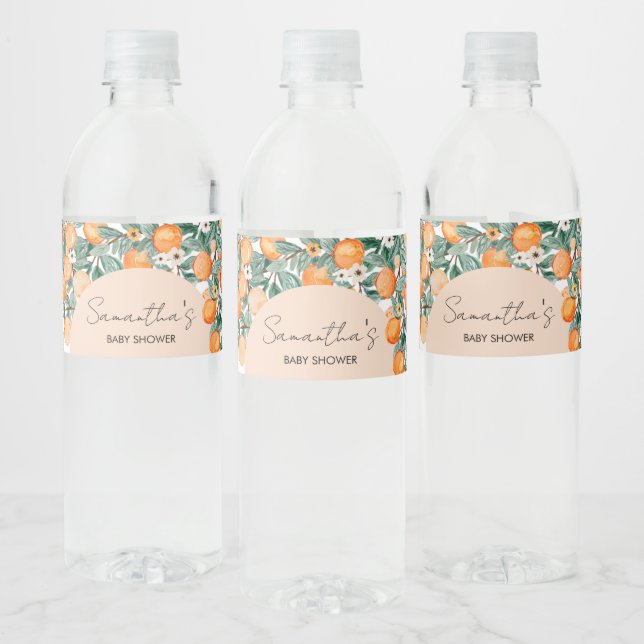 Eine kleine Süsse Orange Babydusche (Flaschen)