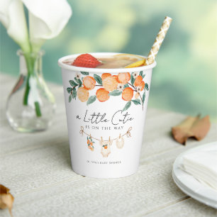 Eine kleine Süße Orange Citrus Baby Shower Pappbecher