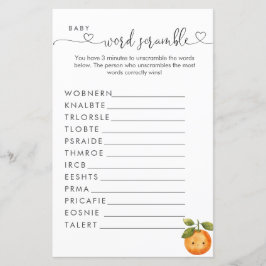 Eine kleine Süsse Orange Clementine Word Scramble