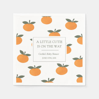 Eine kleine Süße Orange geschlechtsneutrale Babypa Serviette