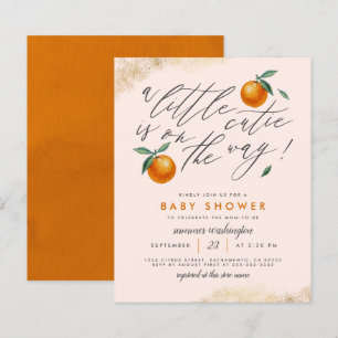Eine kleine Süsse Orangen Babydusche aus dem Haush
