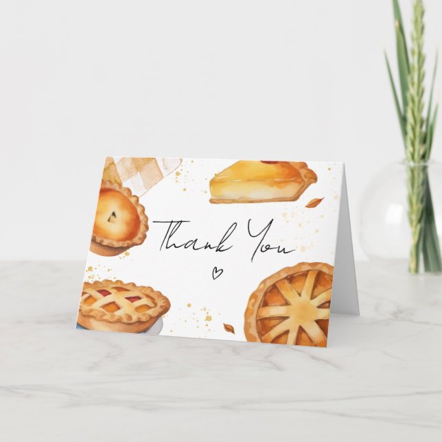 Eine kleine Süsse Pie Baby Dusche Dankeskarte (Vorderseite)